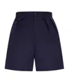 Bally Mid-rise Pleated Bermuda Shorts In Black