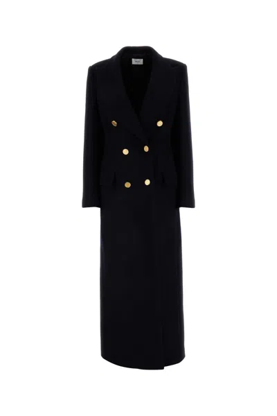 Bally Wool Coat With Back Slits And Double-breasted Design In Black