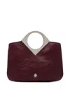 Bally Mini Anni Leather Tote Bag In Burgundy