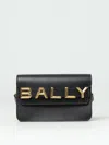 Bally Logo-plaque Grained Calf Leather Shoulder Bag In Black 1