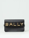Bally Logo Leather Crossbody Bag In Black