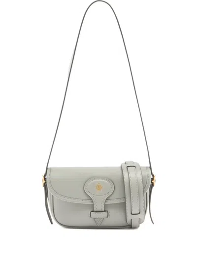 Bally Mini Beckett Leather Shoulder Bag In Gray