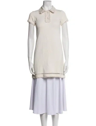 Pre-owned Bally Mini Dress In White
