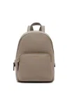Bally Mini Grained Leather Backpack In Gray