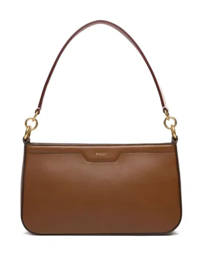 Bally Mini Leather Shoulder Bag In Brown