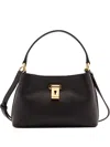 Bally Mini Lock Me Grained-leather Tote Bag In Brown