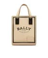 Bally Leather Bag With Printed Logo In Nude
