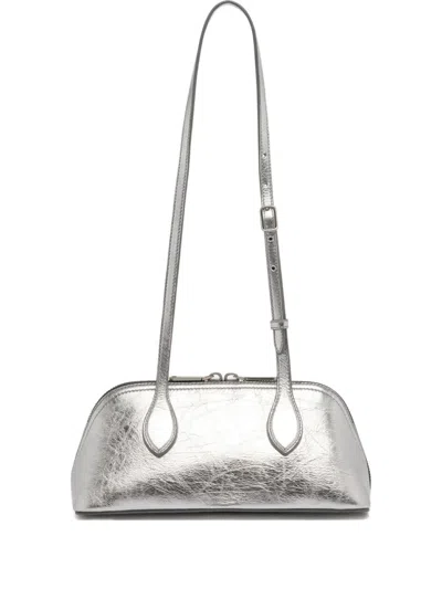Bally Mini Praline Leather Shoulder Bag In Silver