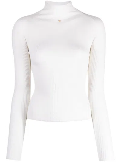 Bally Pullover Mit Stehkragen In White