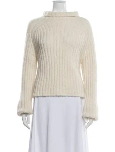 Pre-owned Bally Mock Neck Sweater In Neutral