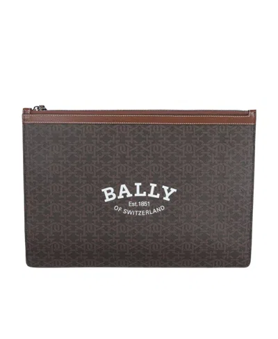 Bally Monogram Logo Handbag In Black