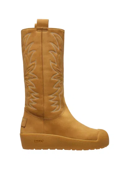 Bally Montana 6302930 Men's Camel Leather Knee-high Boots In Brown