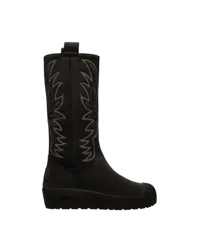 Bally Montana 6302931 Men's Black Leather Knee-high Boots