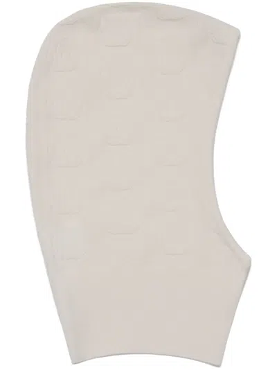 Bally Motif-embroidered Terry-cloth Balaclava In Neutrals