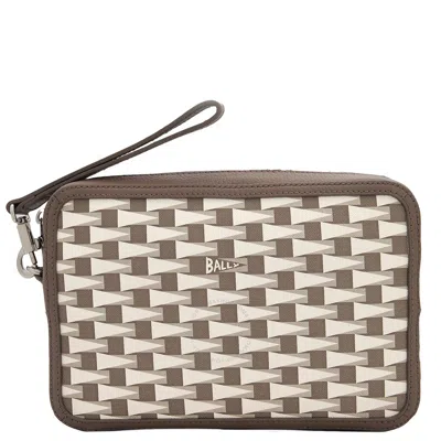 Bally Multi Deserto Oro Pennant Clutch In Brown