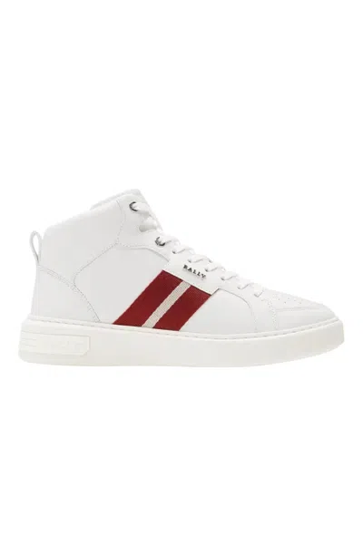 BALLY MYLES 6237763 MEN'S WHITE CALF LEATHER SNEAKERS