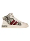 Bally Myles 6238392 Men's White Sheep Printed Leather Sneakers In White
