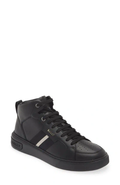 Bally Myles Sneaker In Black,calf,plain