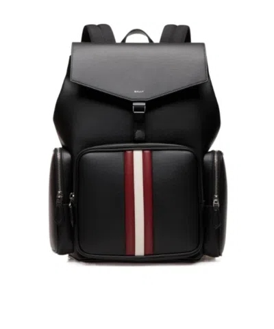Bally Mythos Backpack In Black Recycled Leather
