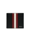 Bally Block Texture Bi-fold Wallet In Black