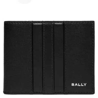 Bally Mythos Bifold Wallet In Black Recycled Leather In ["black"]