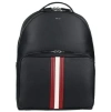 Bally Mythos Vertical Stripe Leather Backpack In Black