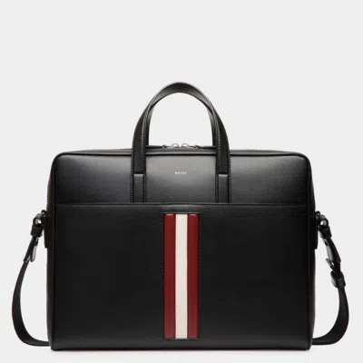 Bally Mythos Bovine Leather Briefcase In ["black","two Tone"]