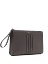 Bally Mythos Clutch Bag In Gray