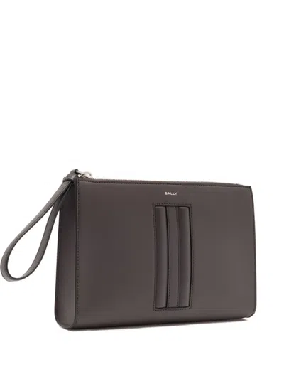 Bally Mythos Clutch Bag In Gray