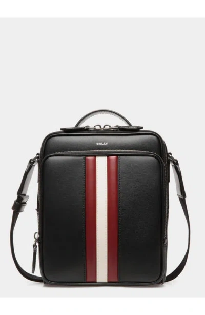 Bally Mythos Crossbody Bag In Recycled Leather In Black