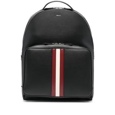 Bally Mythos Leather Backpack In Black