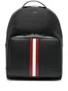 Bally Mythos Leather Backpack In Black