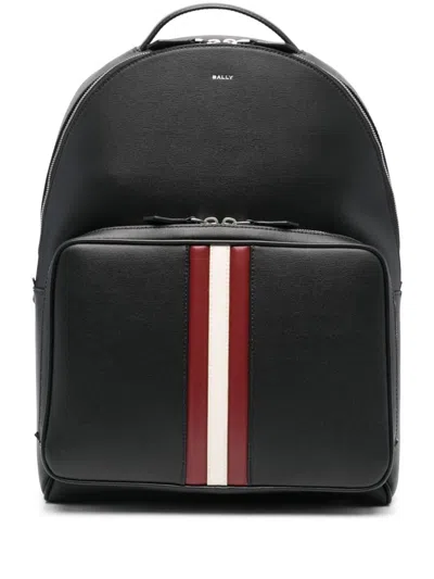 Bally Mythos Leather Backpack In Black
