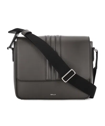 Bally Mythos Leather Shoulder Bag In Gray