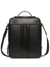 Bally Panel-detail Leather Messenger Bag In Schwarz