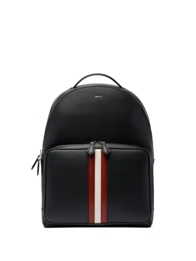 Bally Mythos Stripe-detail Backpack In Black