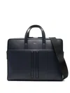 Bally Mythos Triple-stripe Briefcase In Blue