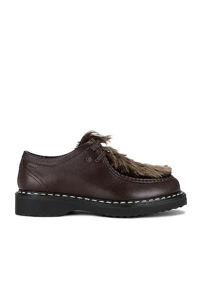 Bally Nadhy Fur Lace Up Boot In Ebano 21