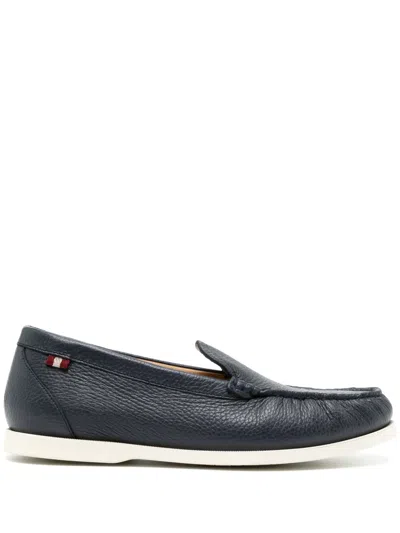 Bally Nadim Leather Loafers In Blue