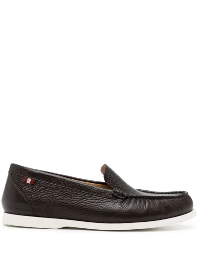 Bally Nadim Leather Loafers In Brown