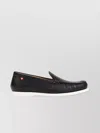 Bally Nadim Leather Loafers Red Strap