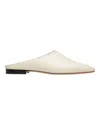 Bally Nara 6303413 Ladies Bone Flat Leather Pumps In White