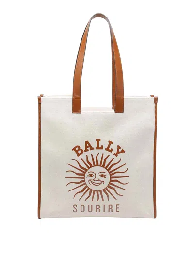 Bally Natural Easy  Tote Bag In Sand
