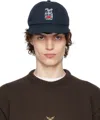 Bally Crest Logo Baseball Cap In Peacoat 50