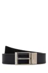 Shop Bally Navy Blue Classic Reversible Belt
