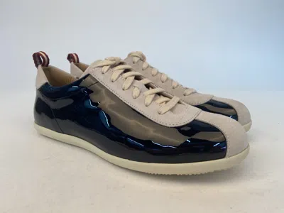 Bally Navy Blue Lace-up Casual Sneakers In Black