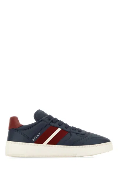 Bally Raise Leather Sneakers In Marinered