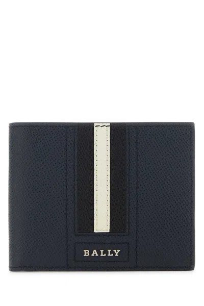 Bally Navy Blue Leather Wallet In Newblue