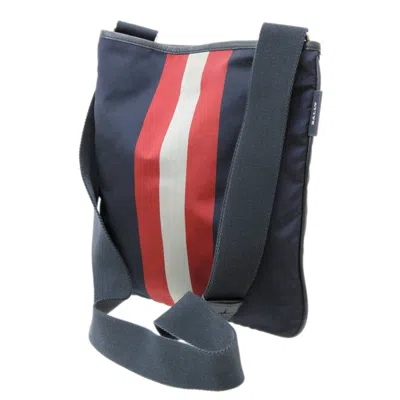 Pre-owned Bally Navy Color Nylon Shoulder Bag () In Multi