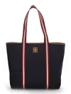 Bally Ribbon Detail Tote Bag Dual Handles In Black